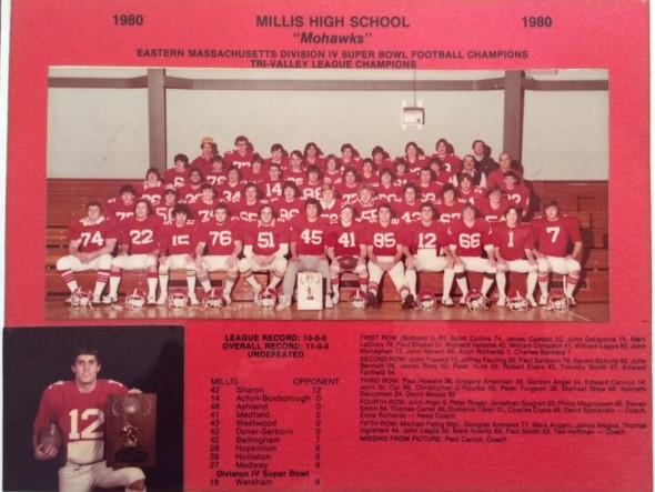 The 1980 Millis Mohawks football team is among the two players, two coaches and two teams that will be inducted into the 2nd Annual Millis Athletic Hall of Fame ceremony on November 30th at the Medway V.F.W.