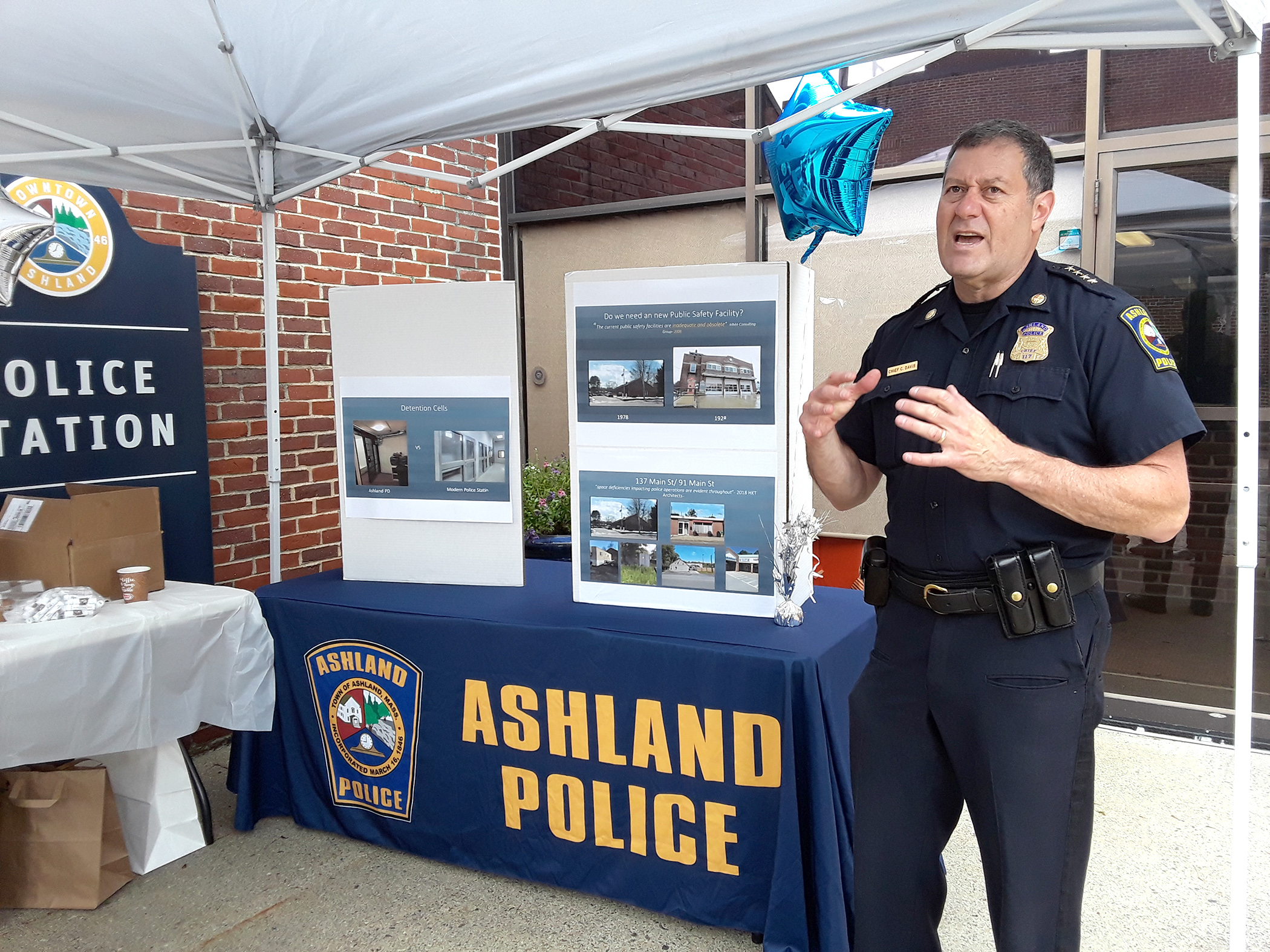 Ashland Police Chief Craig Davis explains why a new police facility is needed. (Photo/Cynthia Whitty)