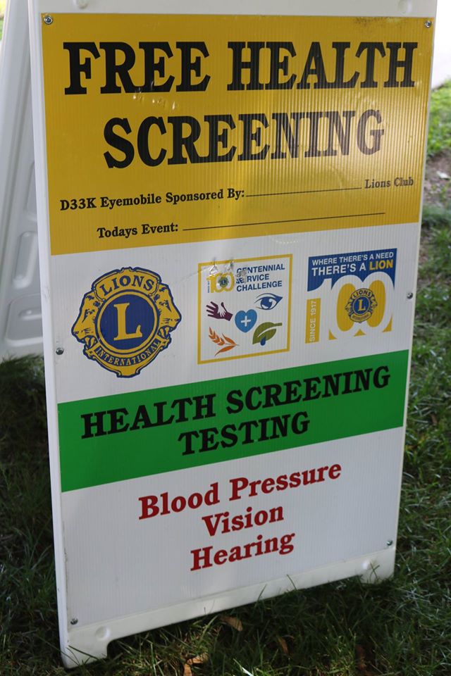 Health screenings are just one of the many service projects Franklin Lions take part in. The Franklin Lions Club turns 75 this year. Photo by Janis Markoff used courtesy of the Franklin Lions