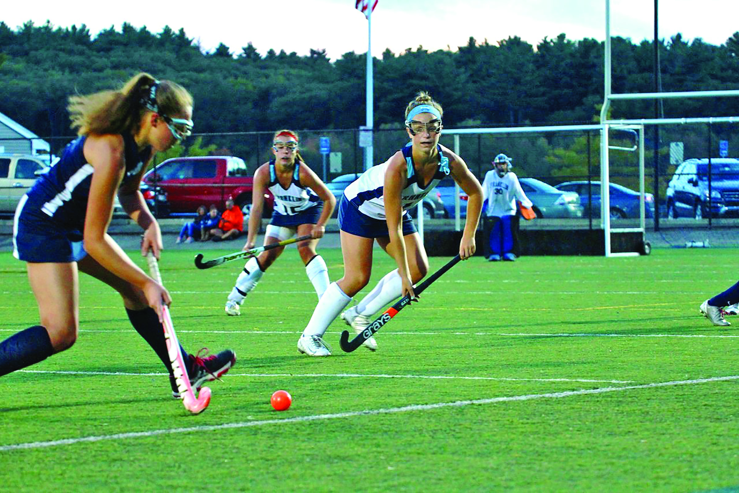 Franklin High senior tri-captain Caroline Lounsbury is an asset to her field hockey team, stepping up where it counts. 