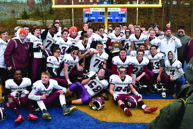 Millis became the Division 4A Super Bowl Winners on December 3rd with a win over Maynard.  Photo taken by Steve Bassignani, of the Millis football team