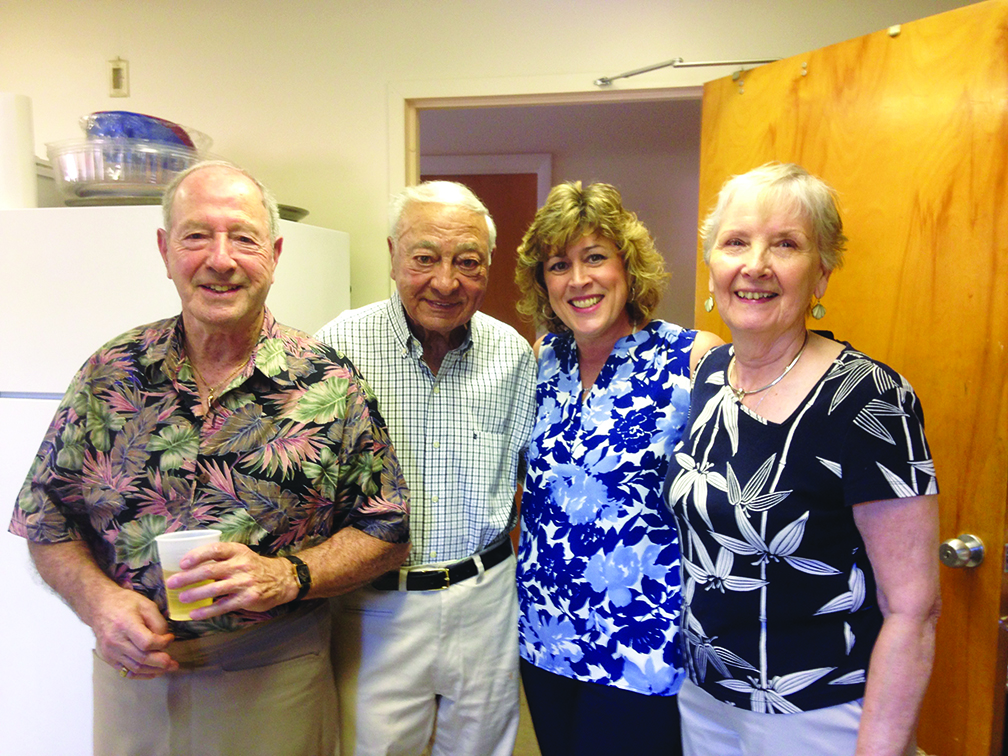 Making local seniors happy is a family affair as well as a Franklin Rotary Club endeavor. Shown, from left, Tony Dale, John R. Padula, Diane Padula O’Neill, and Maryellen Padula.