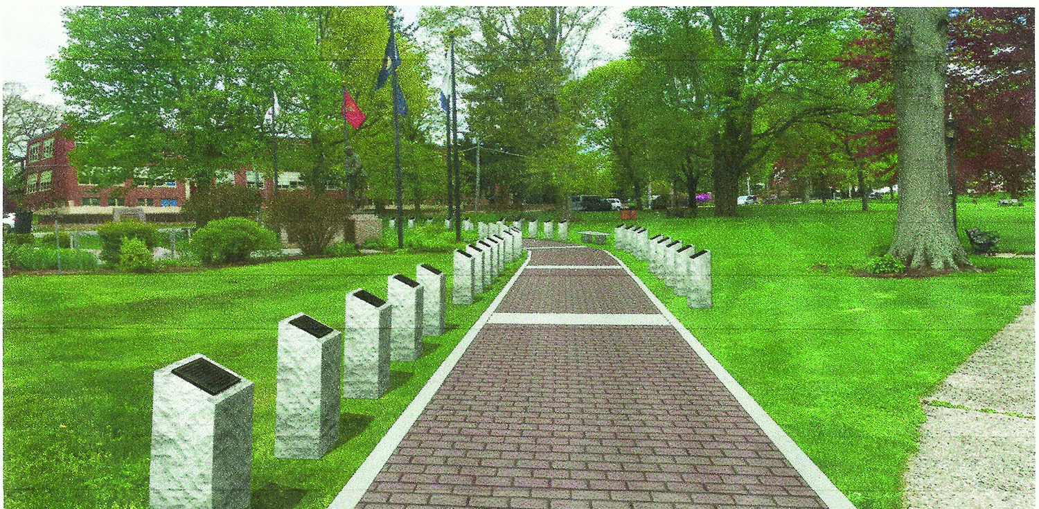 Planned Franklin Veterans Walkway Will Honor Those Lost; Recognize Those Who Served By J.D. O’Gara Many of us want to deeply honor our veterans who gave the ultimate sacrifice for our country, but why not give a nod of recognition to all of those who have served? A new Veterans Memorial Walkway planned by the Franklin Veterans Council will shine a light on the 45 soldiers from Franklin who gave the ultimate sacrifice during time of war or conflict, but it will be paid for by bricks recognizing the service o