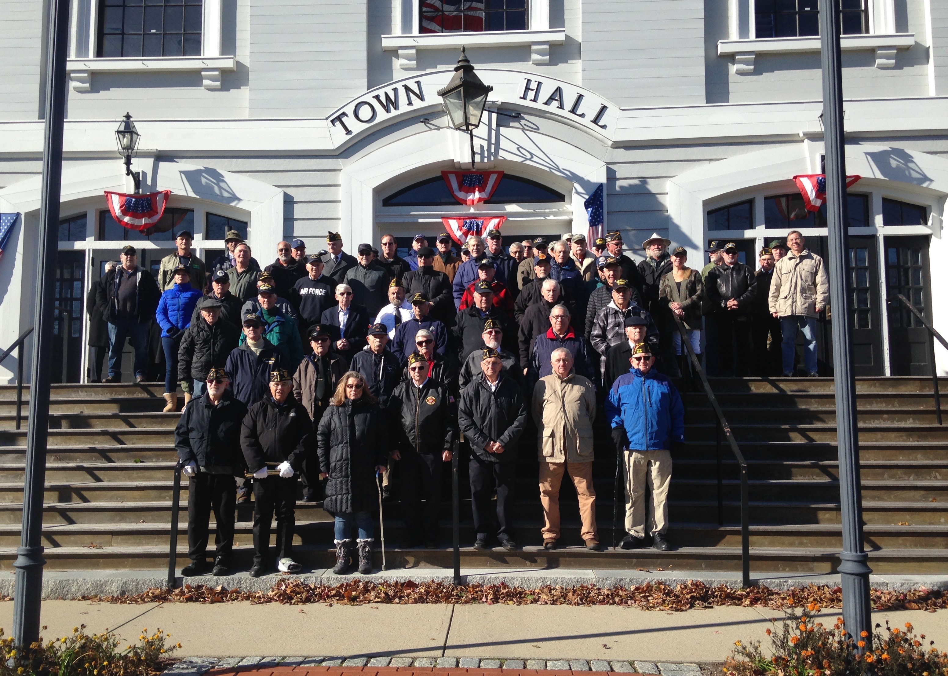 Veterans assemble for the 2017 group photo.