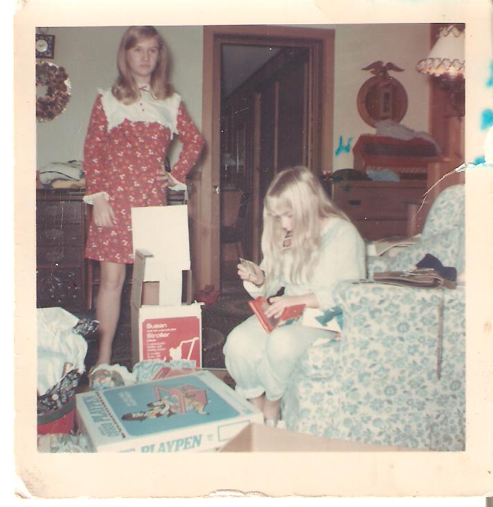 Joe Gannon’s daughter bought this chair, above, at the Holliston High School yard sale in the fall. While cleaning the chair, his wife found this snapshot in time – a picture from Christmas of 1968. The Gannons hope to return the picture to its family.