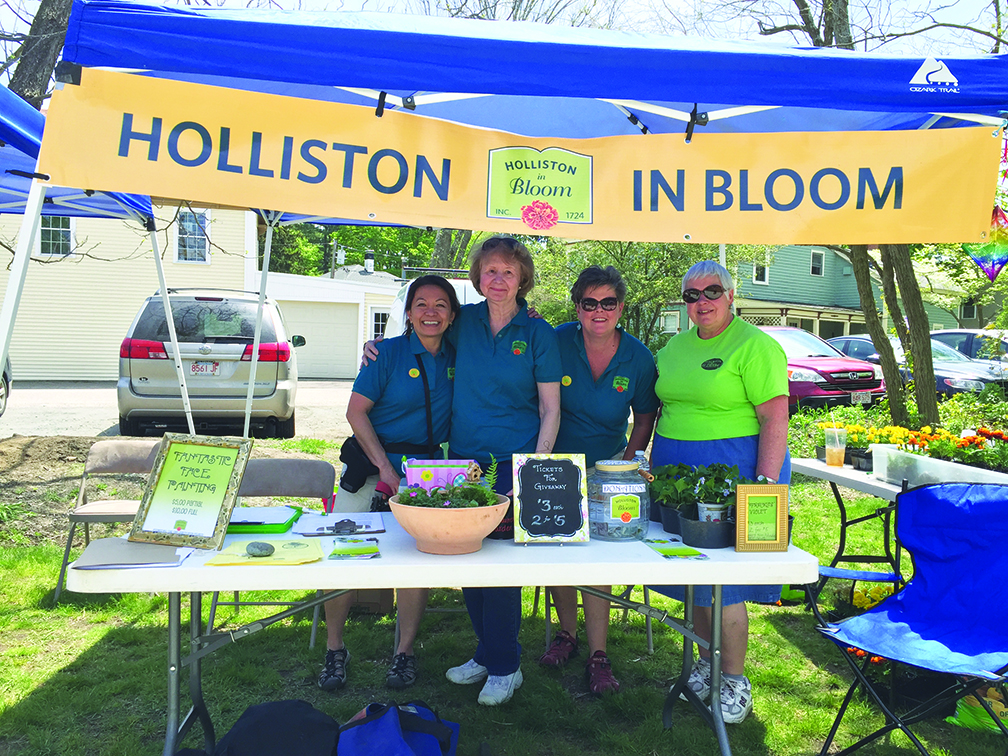 Holliston in Bloom will be at the Congregational Church green this year at the Springfest and they’re hoping to get lots of helpers for when Holliston hosts the America in Bloom Symposium in October. Photo by Ethan O’Gara