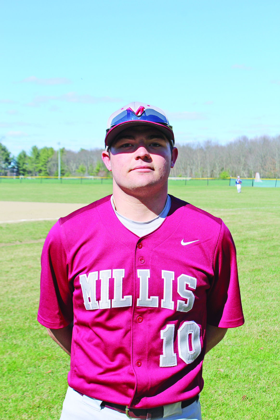 Three-sport athlete Jack Moriarty enjoys getting his uniform dirty behind the plate, and this year, the Millis baseball team captain will get more opportunity than ever to play his favorite position.