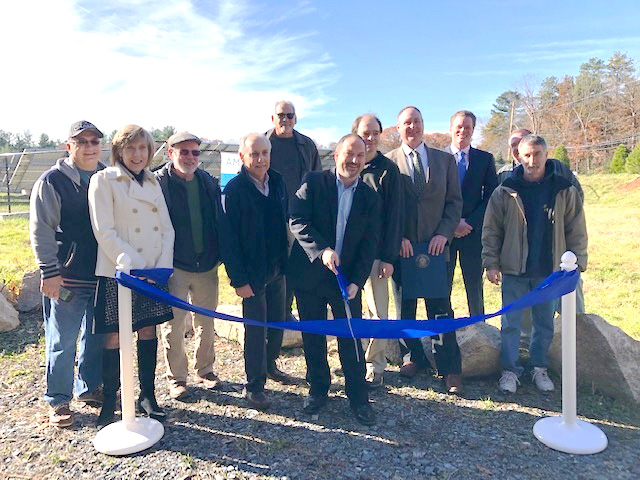 The town of Ashland and Ameresco, Inc. held a ribbon cutting ceremony on Nov. 8 at the town’s capped landfill to celebrate the completion of three solar projects. (Photo/supplied)