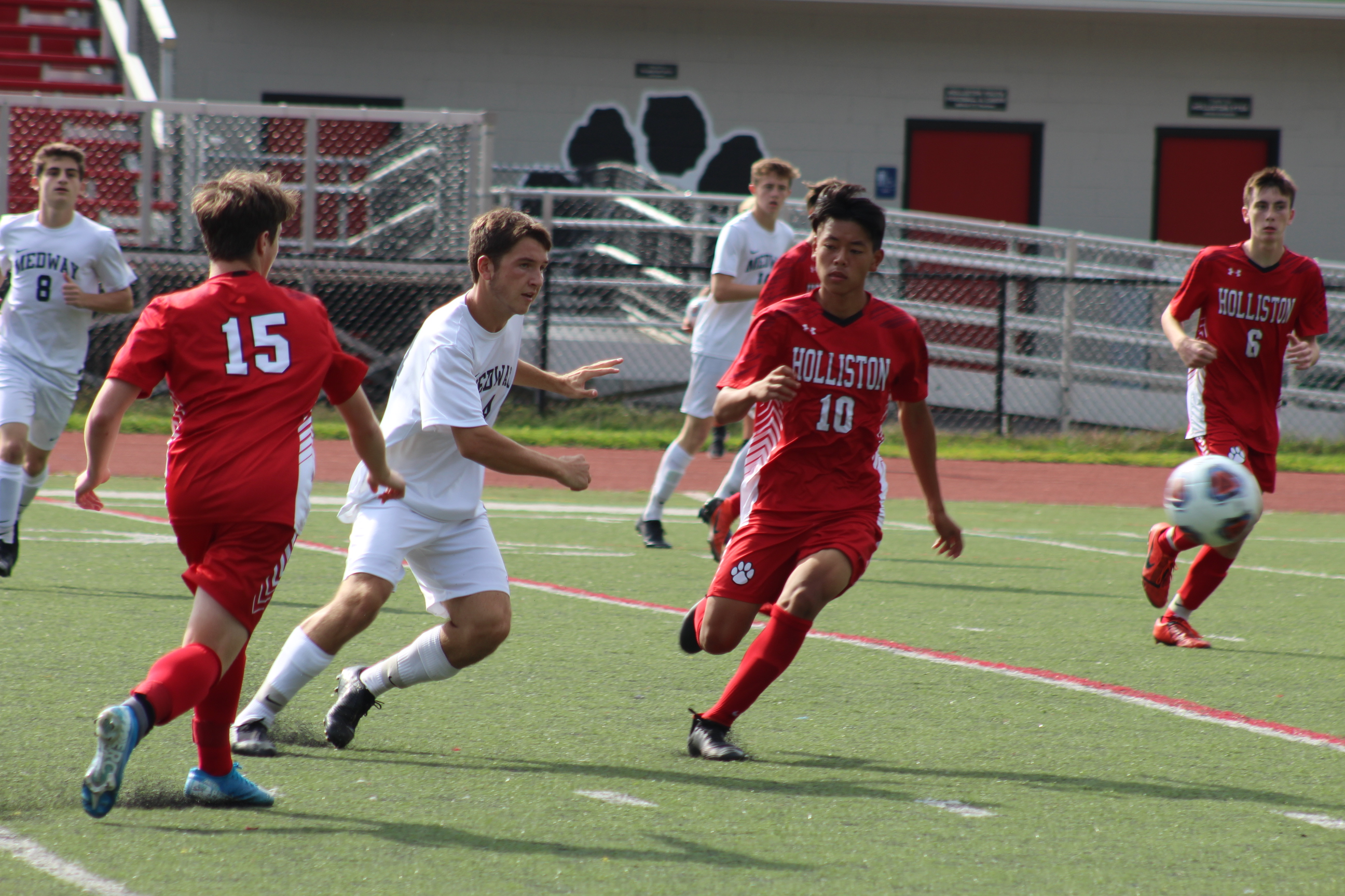 With a younger offense this year, Holliston soccer Coach Dupuis will be looking to center defensive midfielder Evans Djohan to fortify the team’s offense.