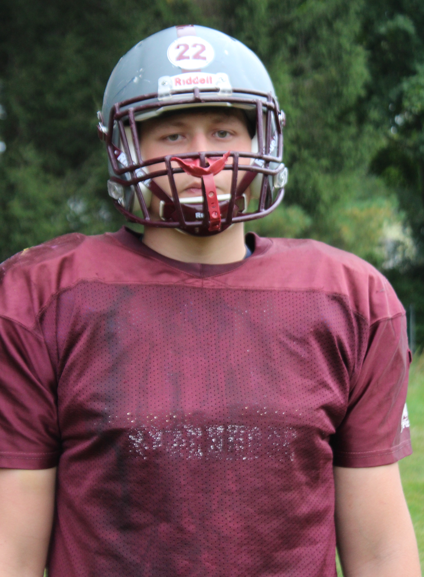 Netinho Olivieri, already a strong tackle for Millis football, he has a lot of potential for the next year and a half.