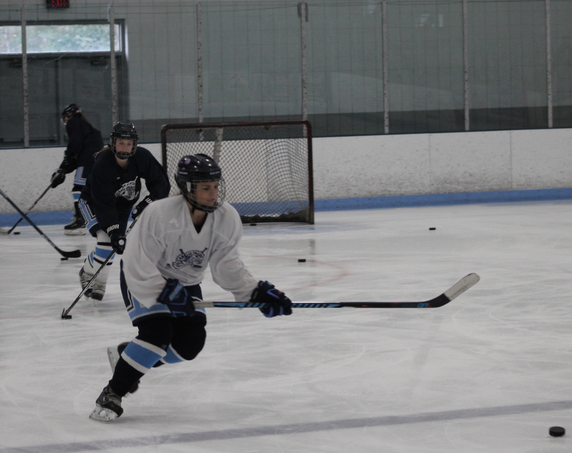 Franklin girls’ ice hockey graduated two top scorers last year, so this year, the team will look to a strong defense as it hones young talent.