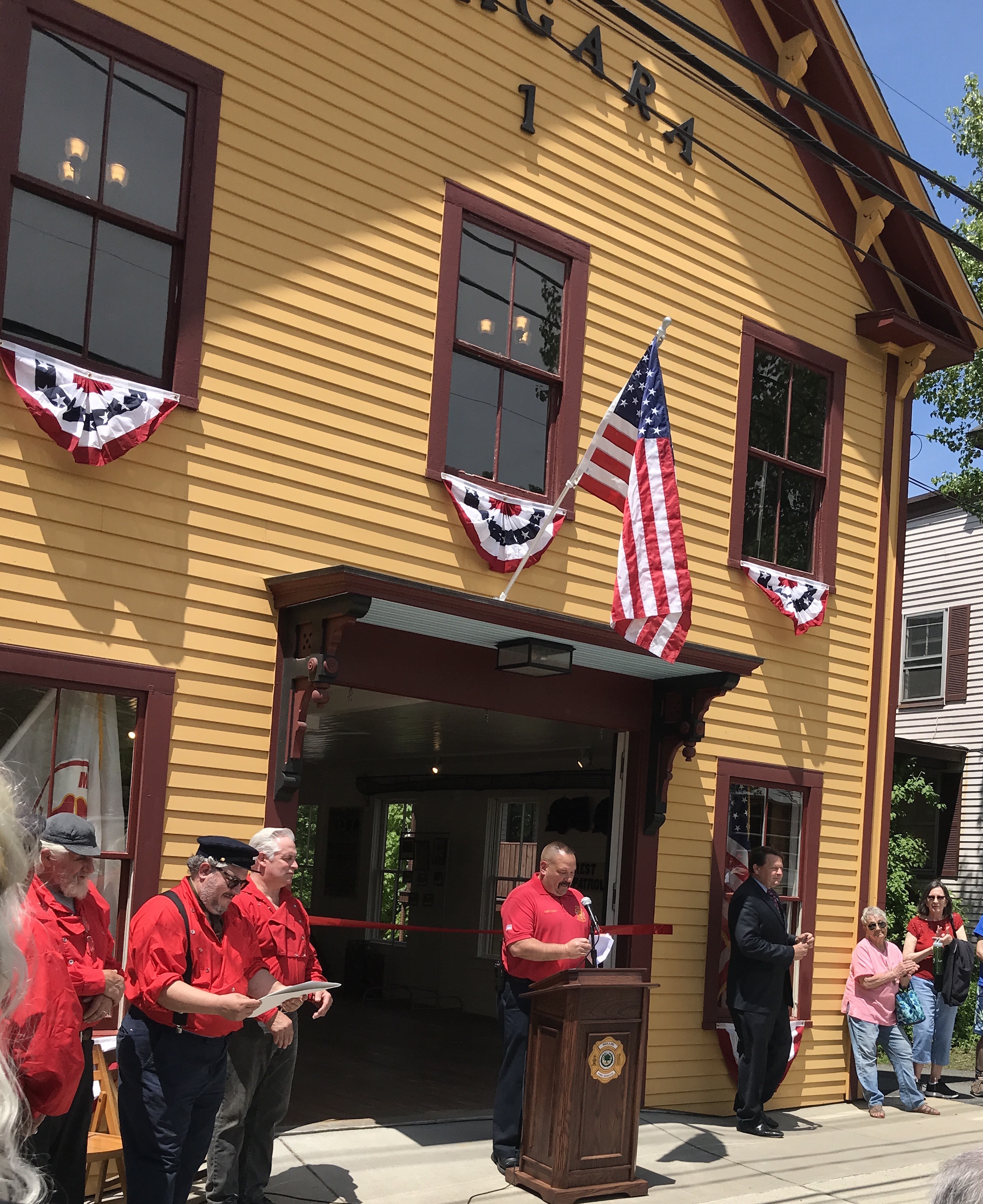 Millis’ Niagara Hall will be open to the public on the third Saturday of the month, once limitations due to Covid-19 end. Photo taken during its grand re-opening in May, 2020.