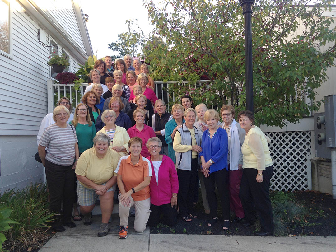 Shown are the last members of the Charles Ladies’ Golf League, who bid their final farewells to their afternoon group at Restaurant 45 in Medway. The group will dissolve with the planned development at the location of the Glen Ellen Country Club in Millis.