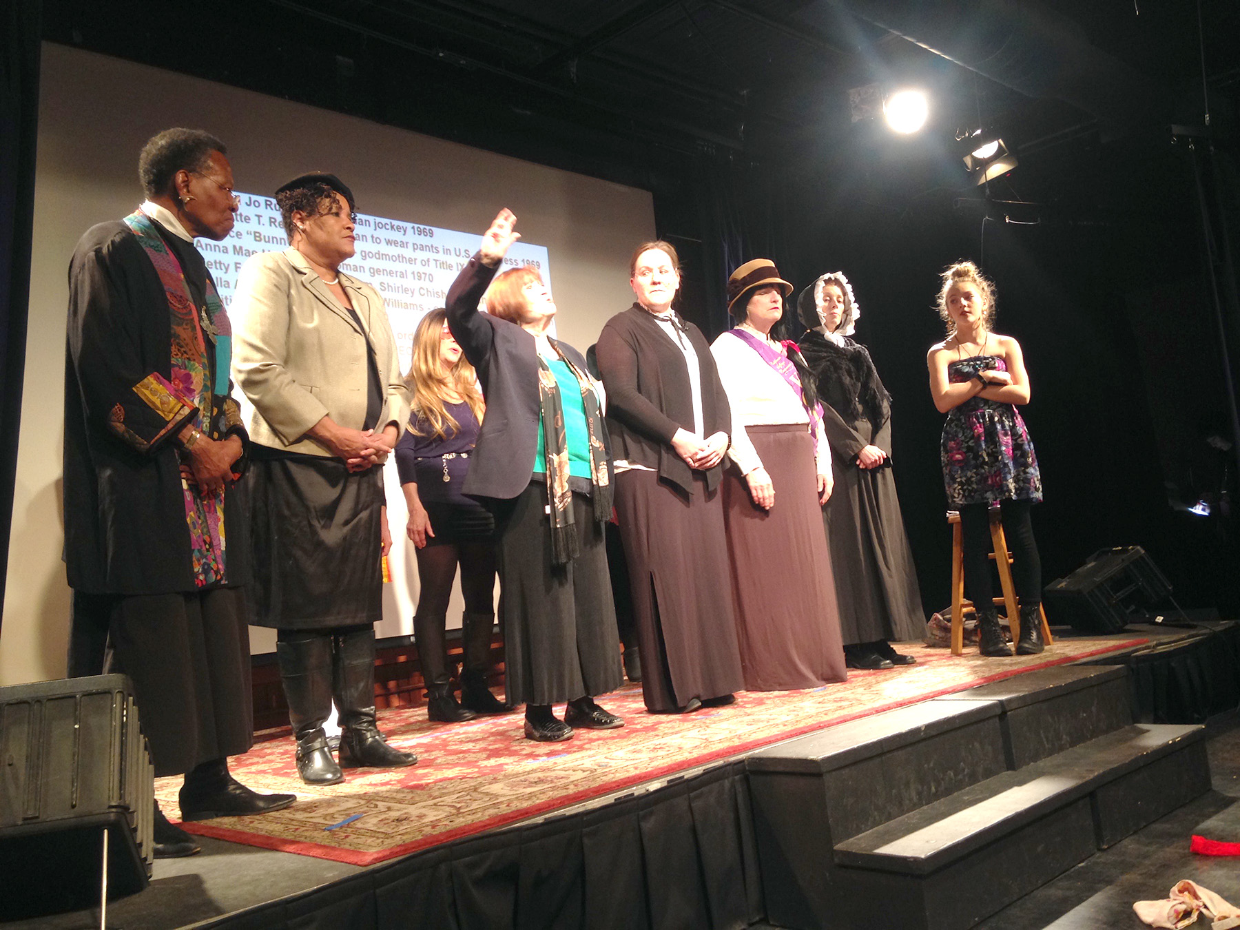 We Did It for You, a musical play by Thea Iberall, tracks the rights women have fought for in this country. With a cast of local volunteers, it will show this month at Amazing Things Art Center in Framingham and other locations.