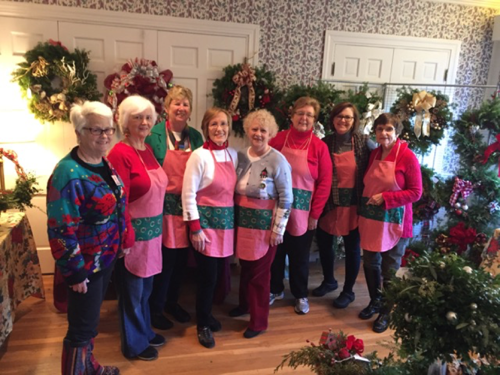 Members of the Millis Garden Club with an array of beautifully decorated wreaths from their 2016 event.  This year’s MGC Holiday Wreath Sale will take place along with the Millis Church of Christ’s annual Jolly Holly Fair on December 2.