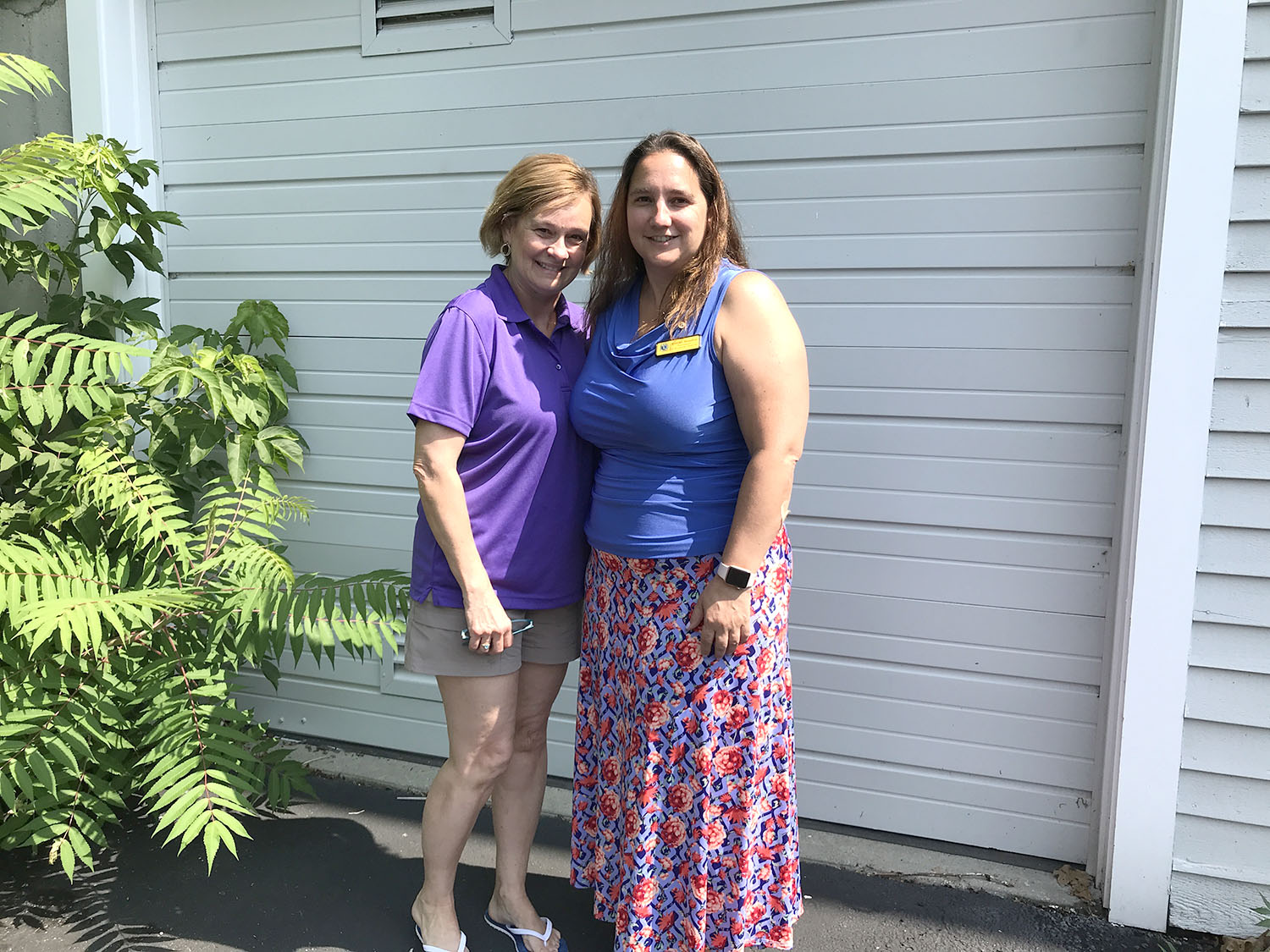 Shown are Cheryl Hobbs, Franklin Lion, and Kristine Shanahan, President of the Franklin Lions, a small group carrying on a 70+ year tradition of doing a lot for the Franklin community.